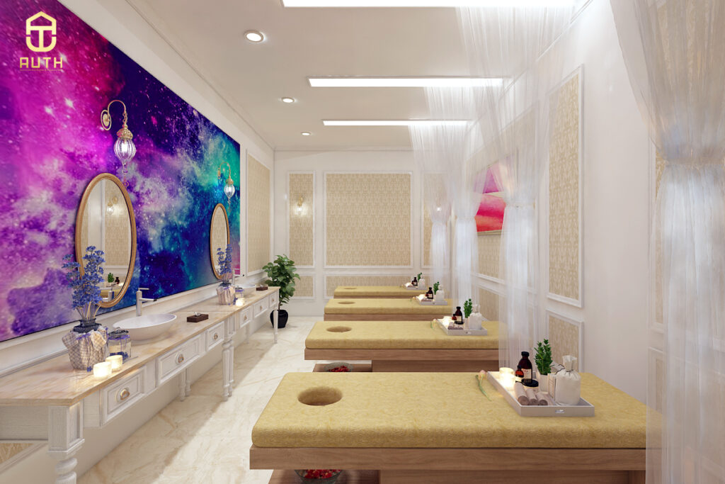 thiết kế tiệm spa sen beauty